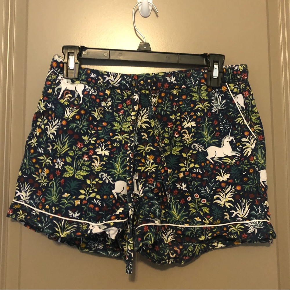 Printfresh Unicorn Garden Pajama Shorts (Small)